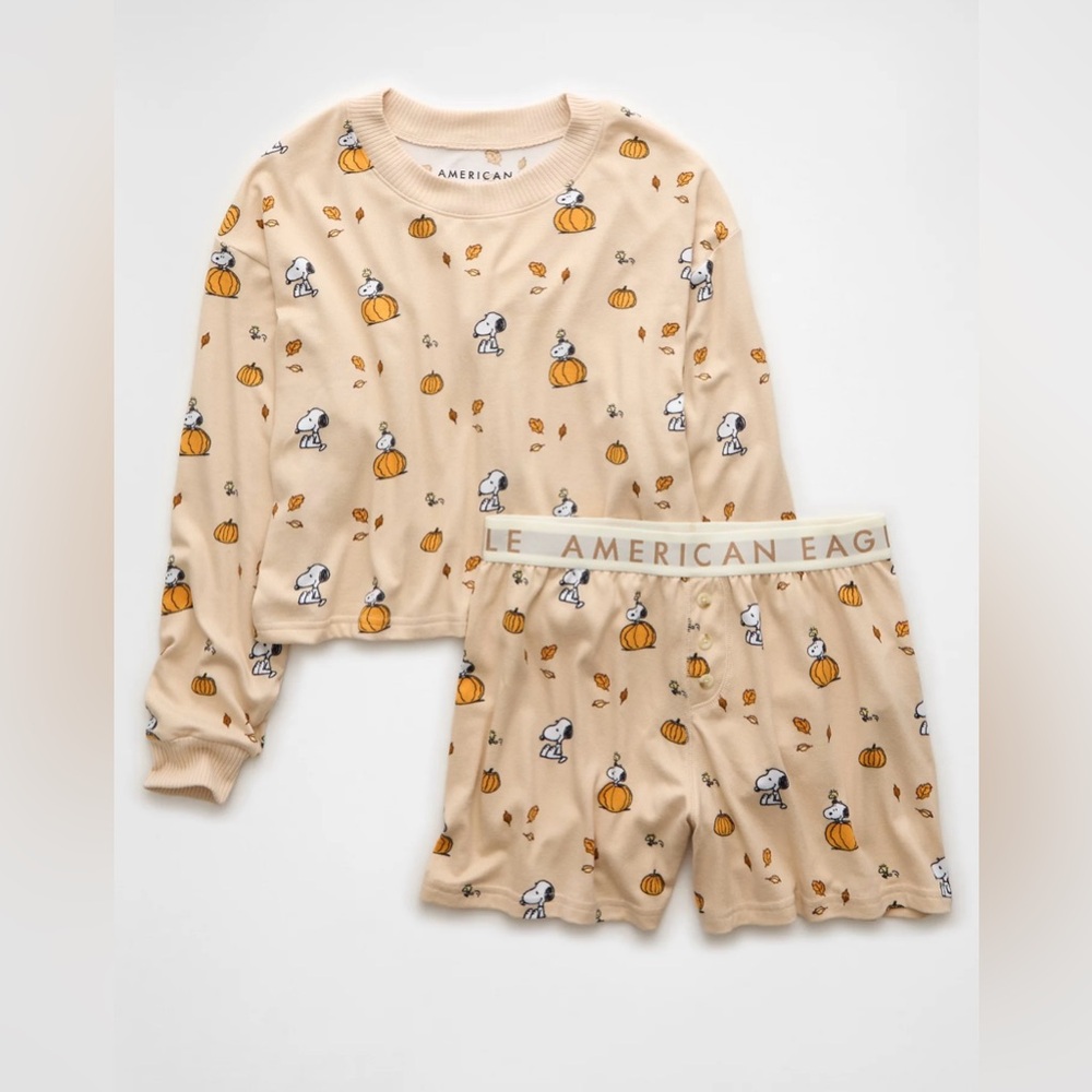 AE Fall 2024 Snoopy Plush Pajama Set